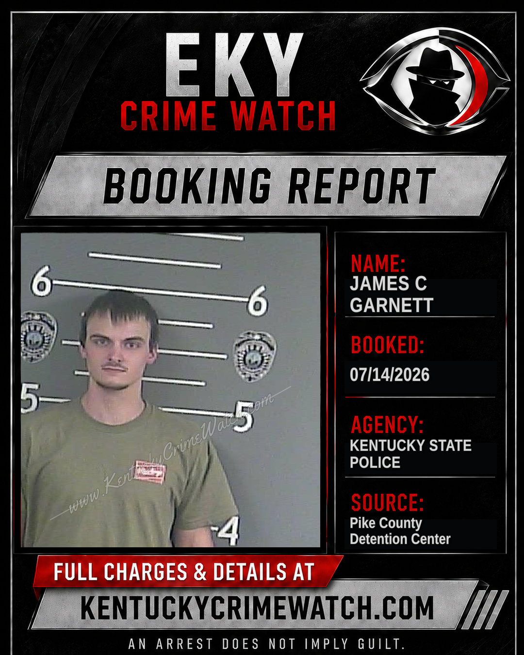 JAMES C GARNETT booking image