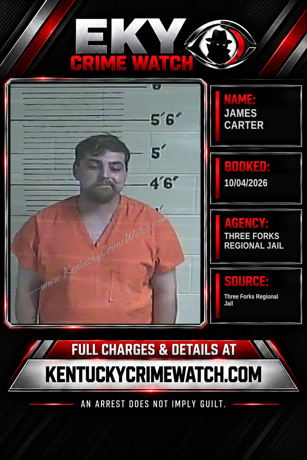 James Carter booking image