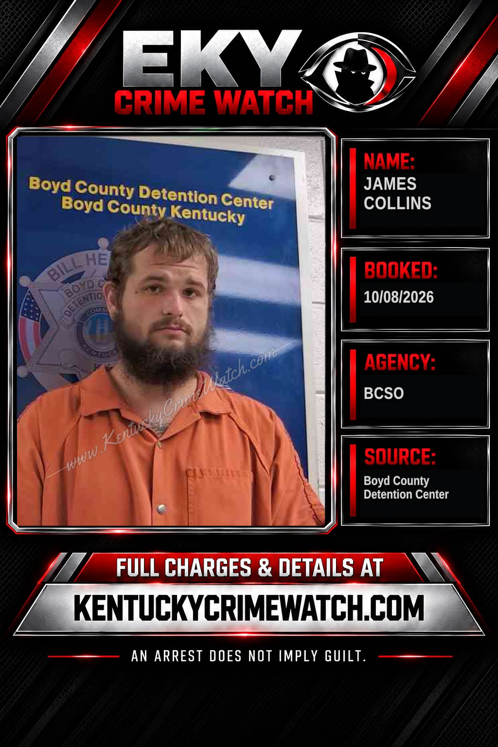 JAMES COLLINS booking image