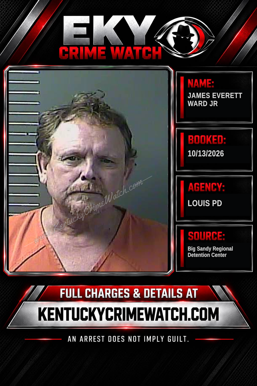 JAMES EVERETT WARD JR booking image