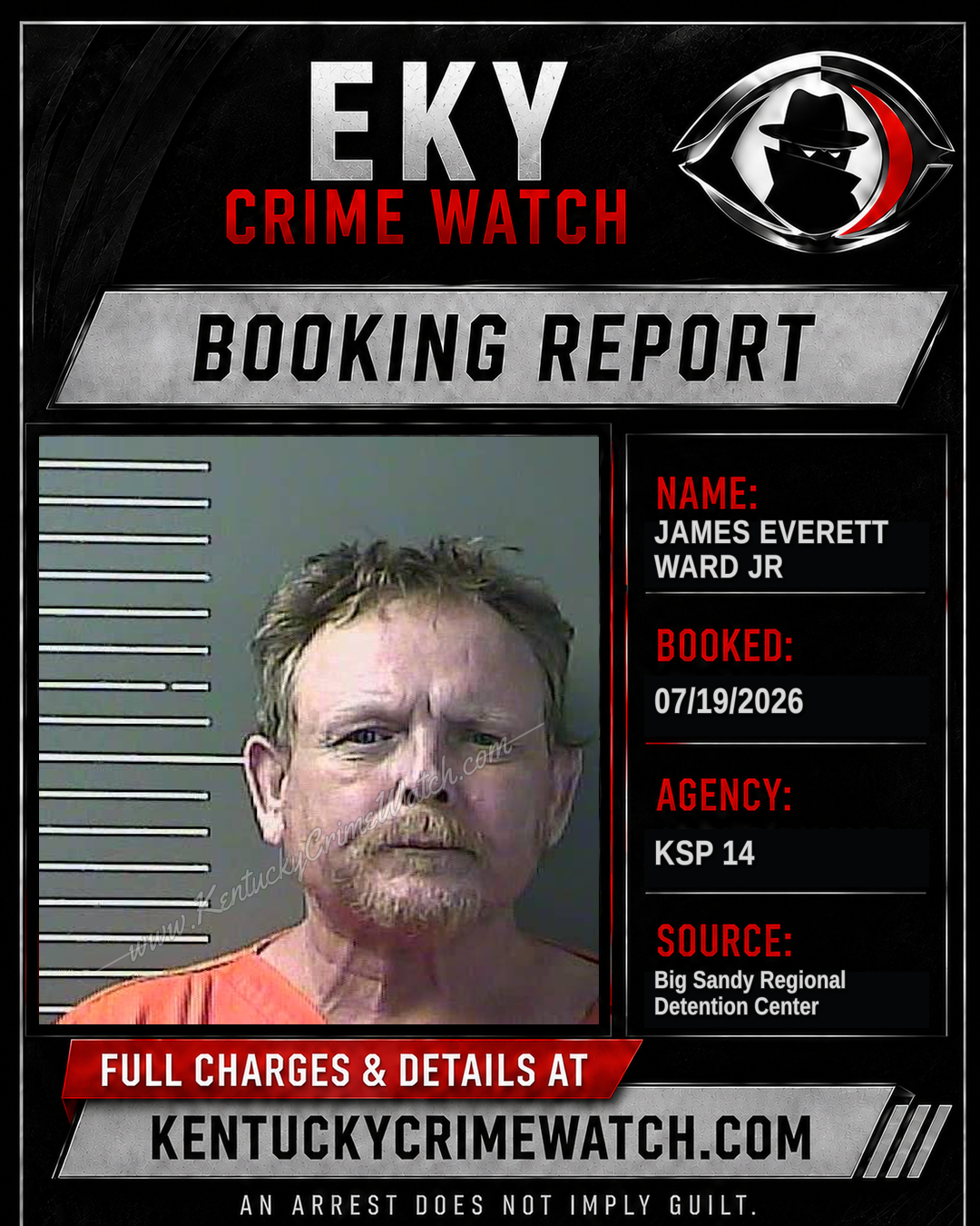 JAMES EVERETT WARD JR booking image