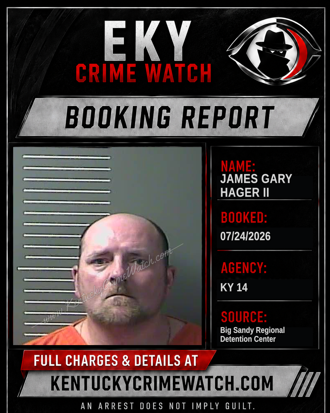JAMES GARY HAGER II booking image