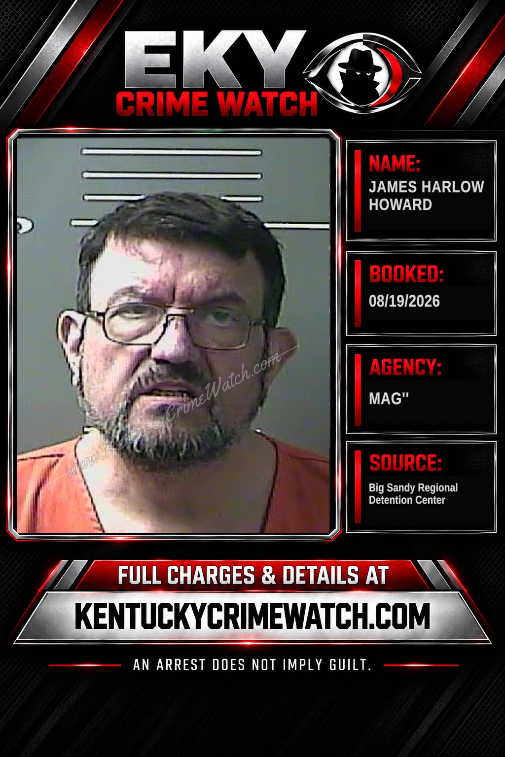 JAMES HARLOW HOWARD booking image