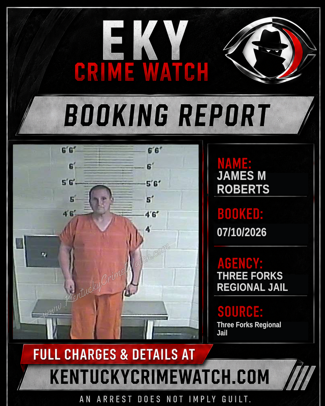 James M Roberts booking image