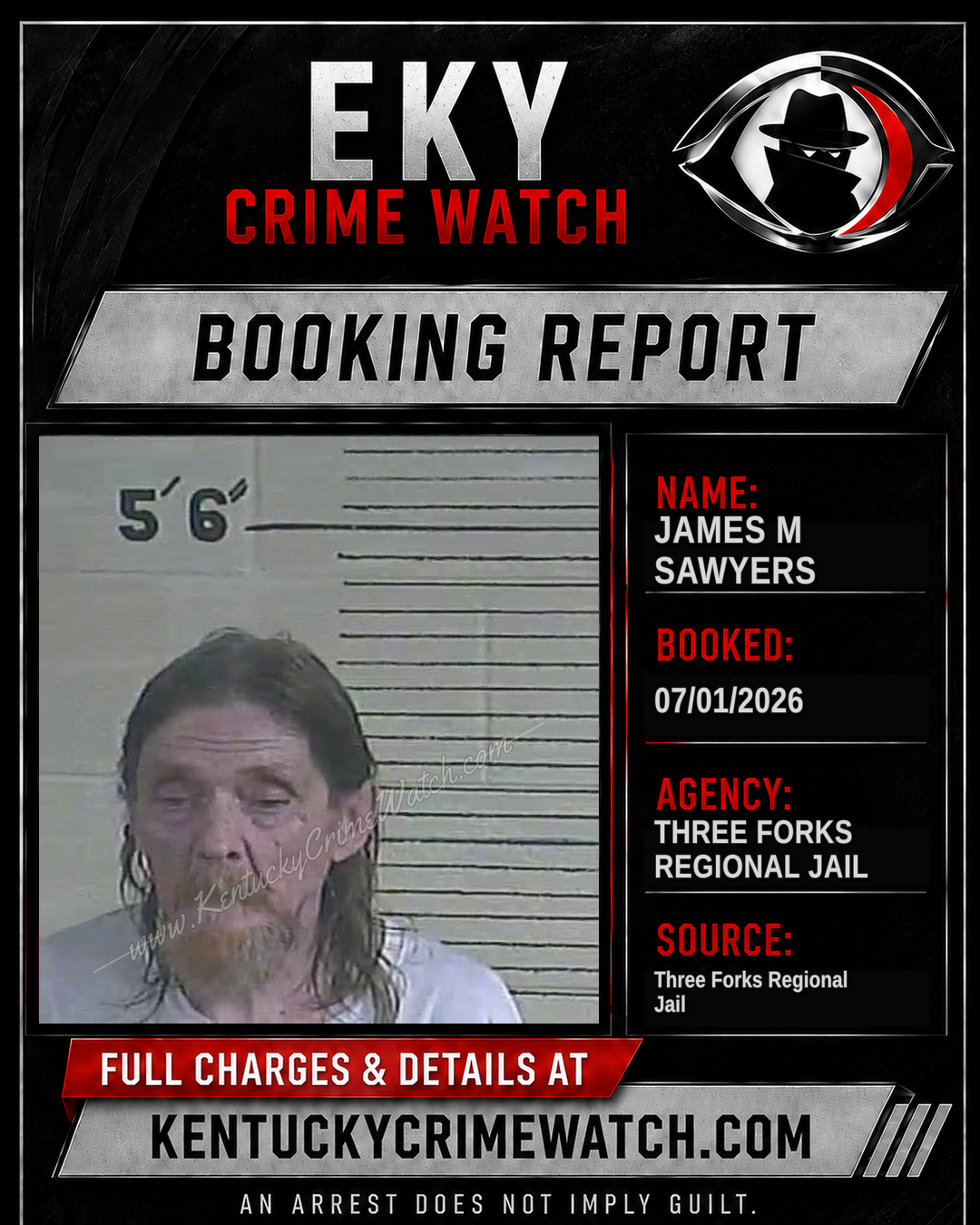 James M Sawyers booking image