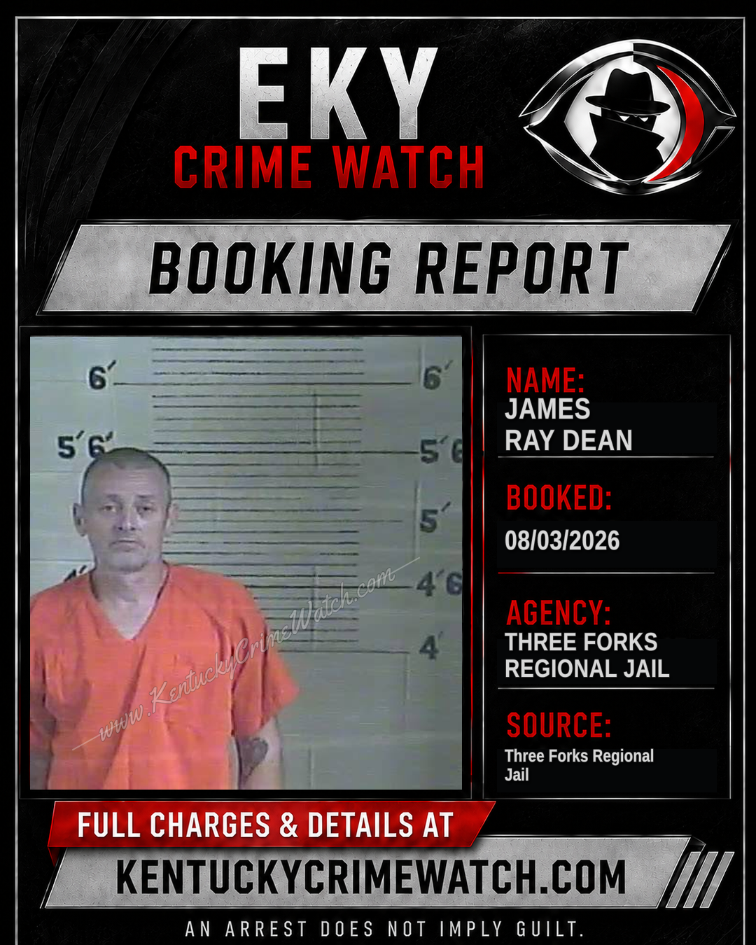 James Ray Dean booking image