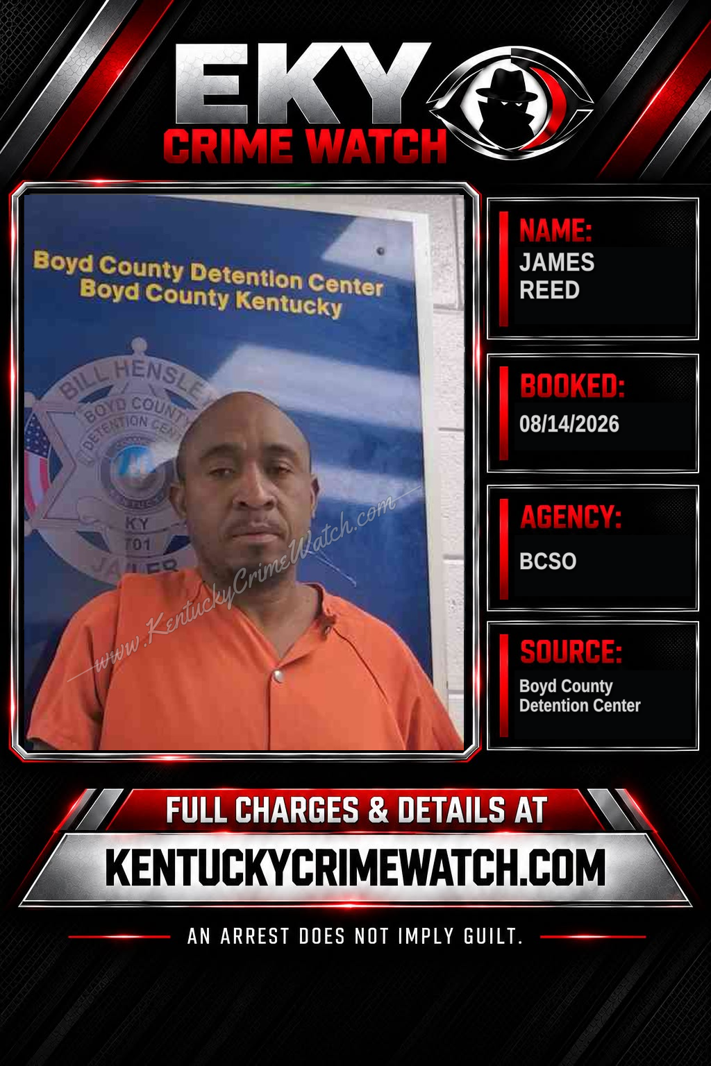 JAMES REED booking image