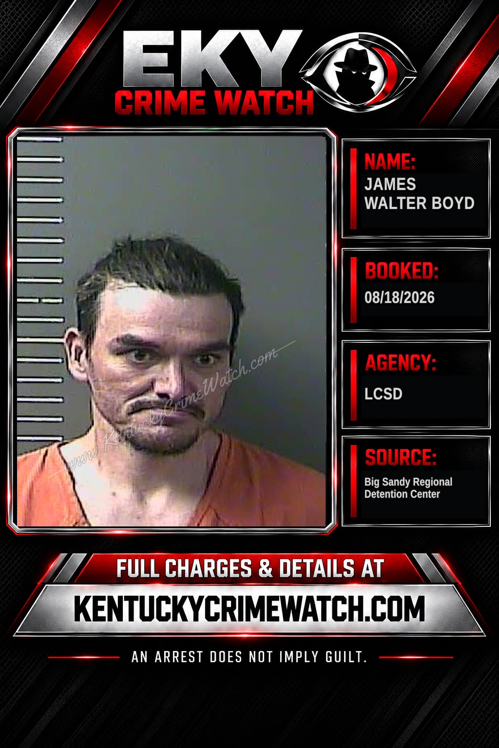 JAMES WALTER BOYD booking image