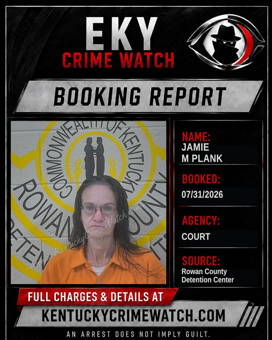 JAMIE M PLANK booking image