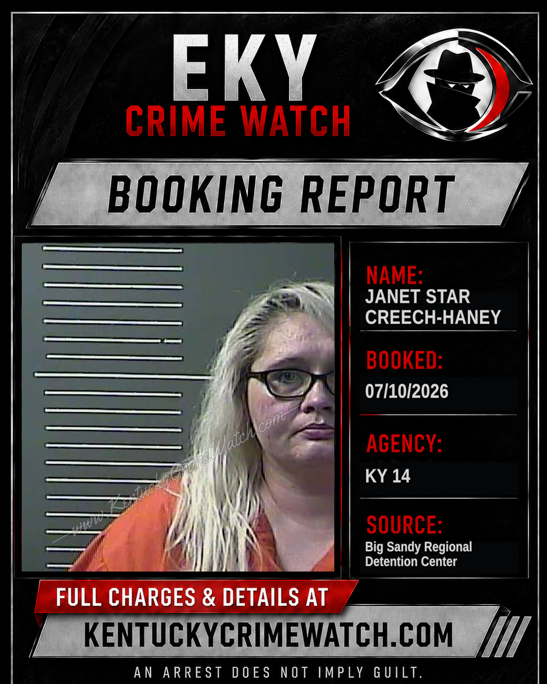 JANET STAR CREECH-HANEY booking image