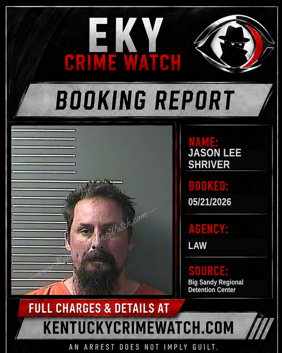 JASON LEE SHRIVER booking image