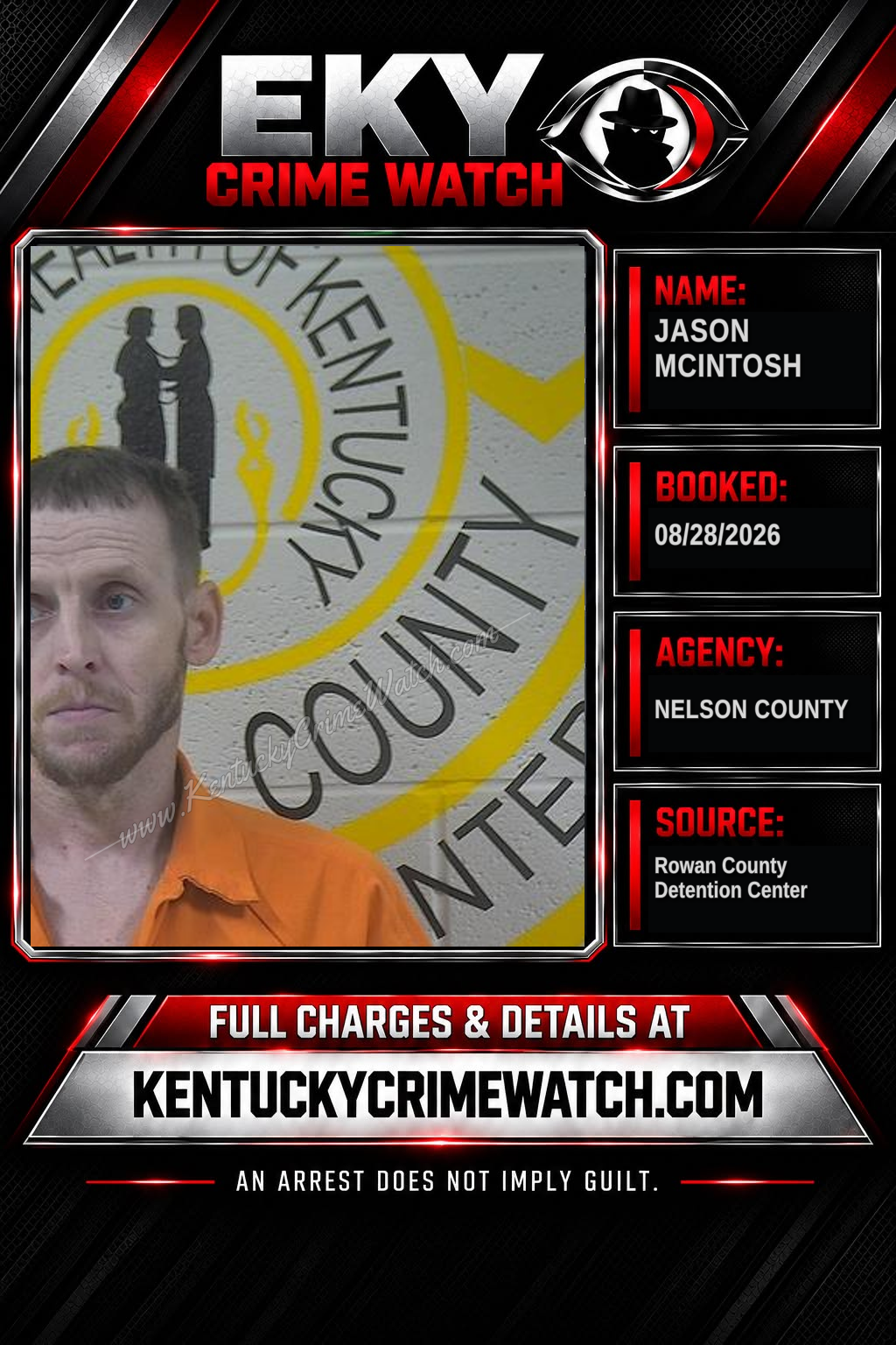 JASON MCINTOSH booking report card