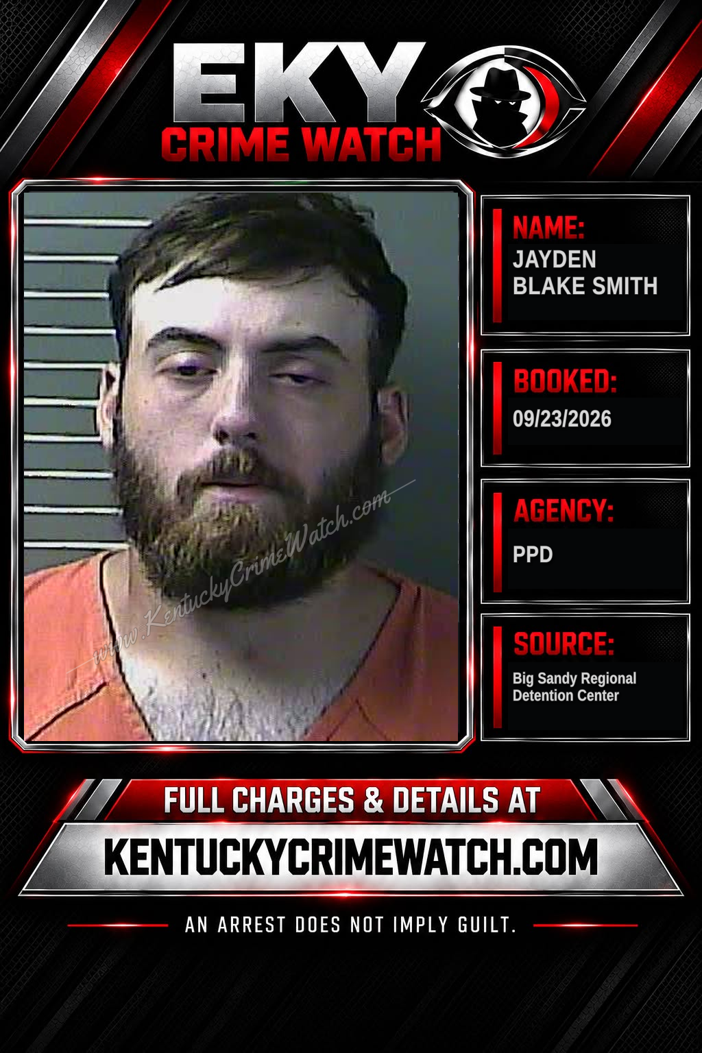 JAYDEN BLAKE SMITH booking report card