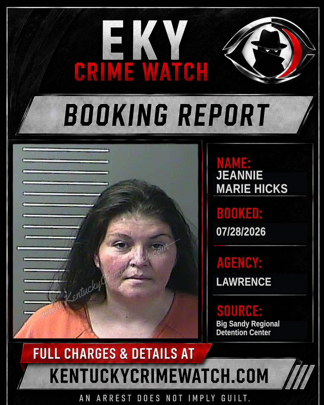 JEANNIE MARIE HICKS booking image