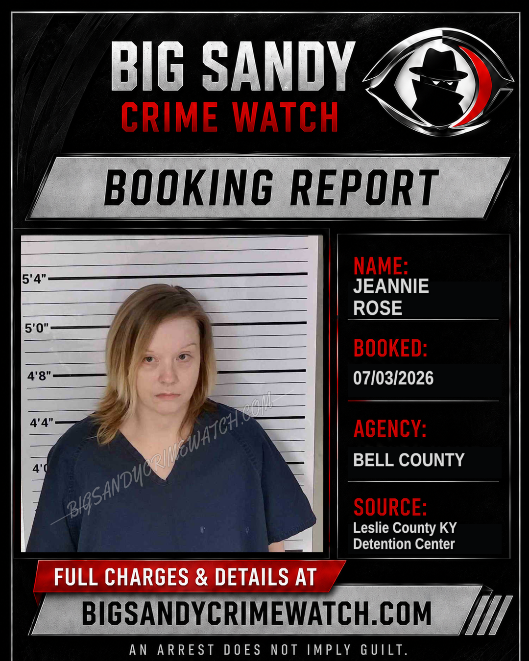 JEANNIE ROSE booking image