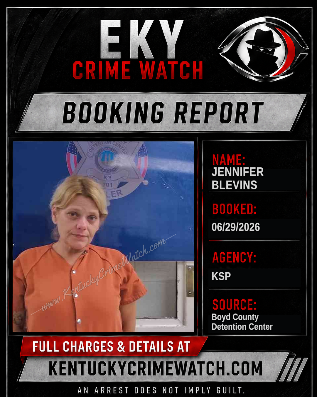 JENNIFER BLEVINS booking image