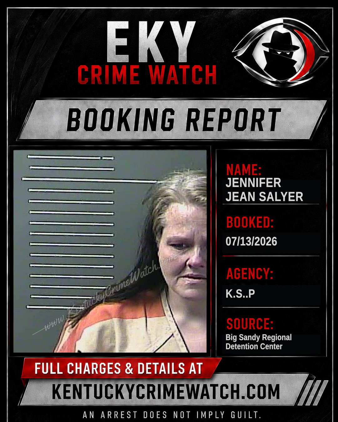 JENNIFER Jean SALYER booking image