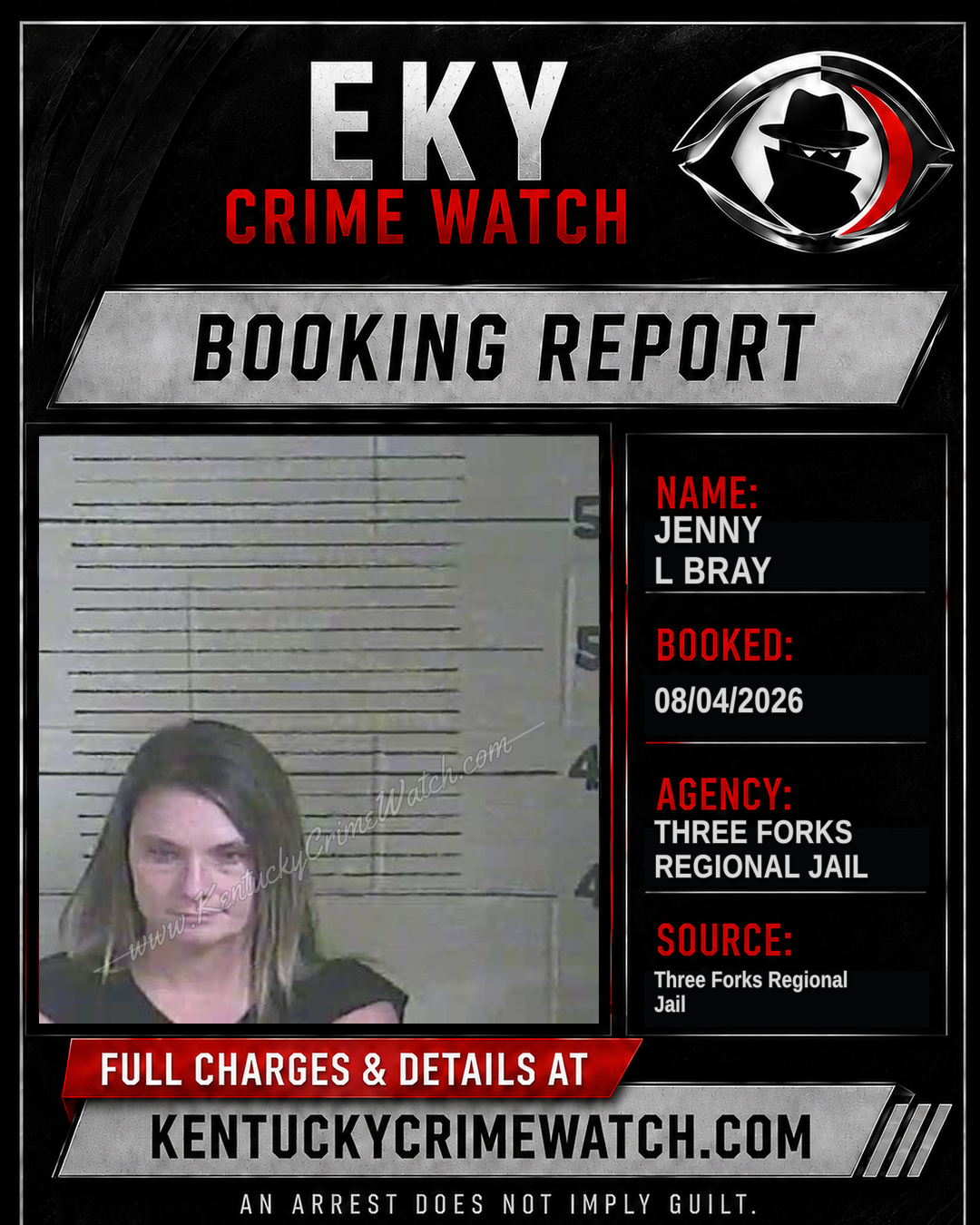 Jenny L Bray booking image