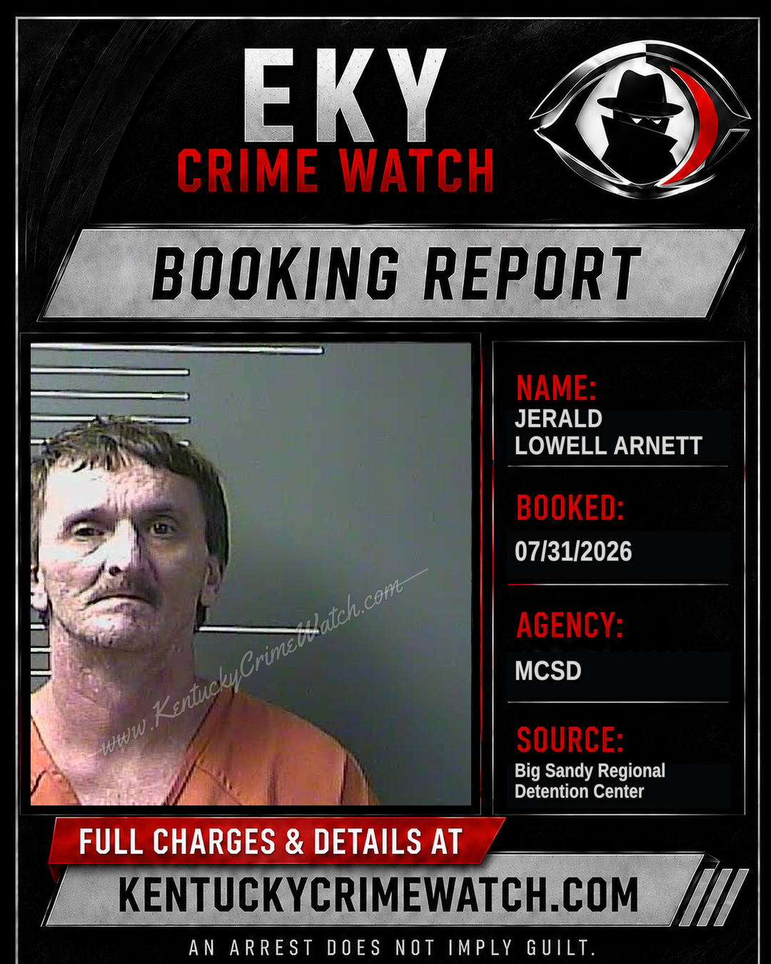 JERALD LOWELL ARNETT booking image