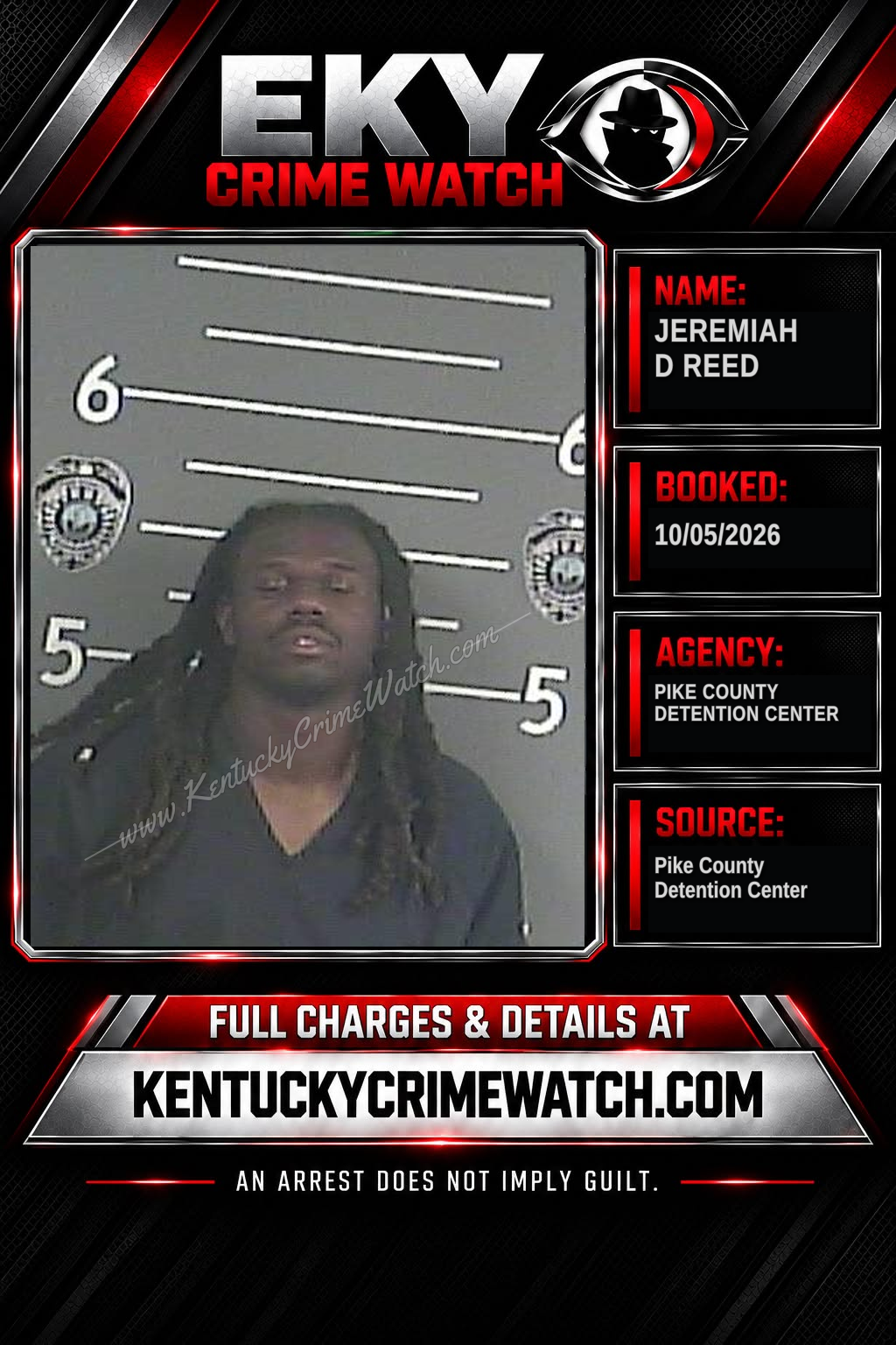 JEREMIAH D REED booking image