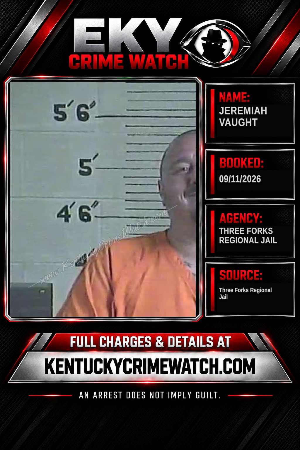 Jeremiah Vaught booking image