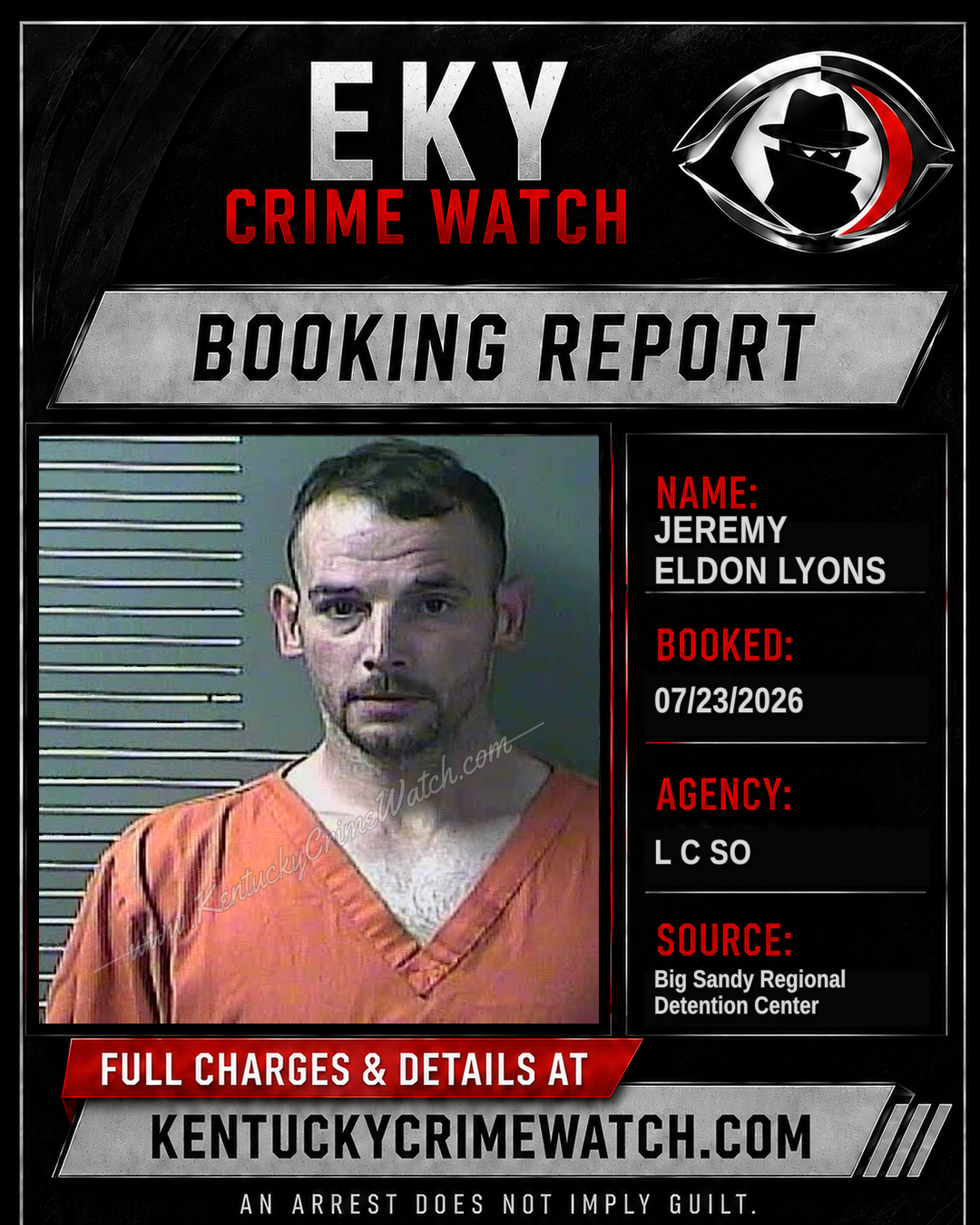 JEREMY ELDON LYONS booking image