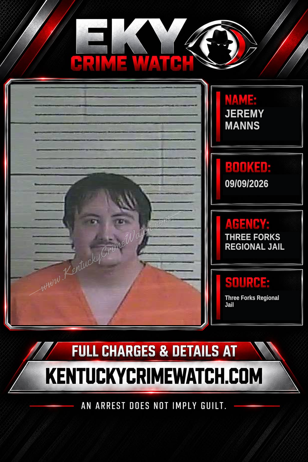Jeremy Manns booking image