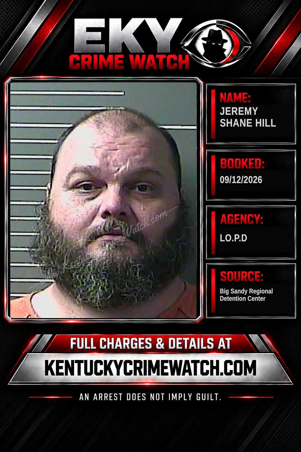 JEREMY SHANE HILL booking image
