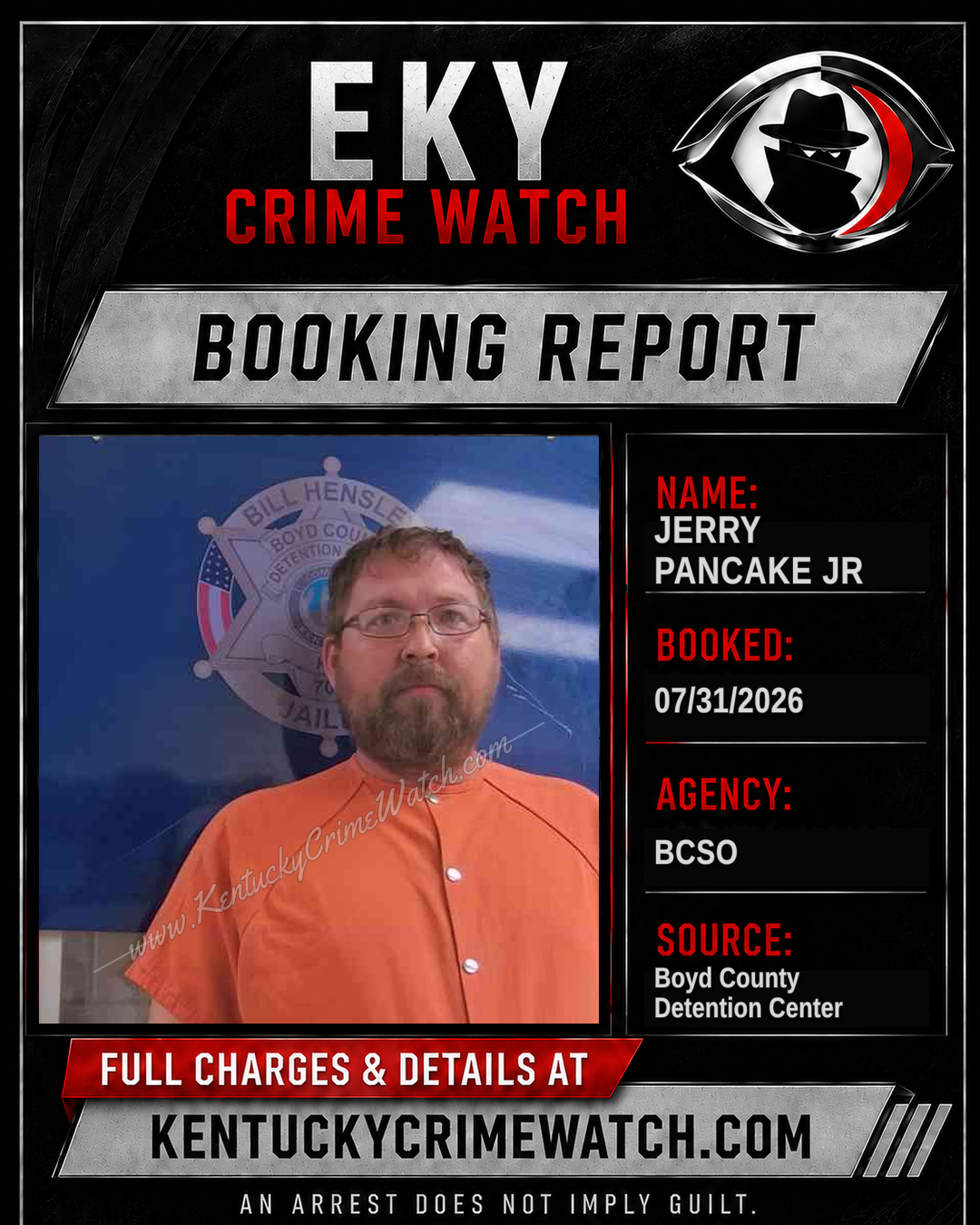 JERRY PANCAKE JR booking image