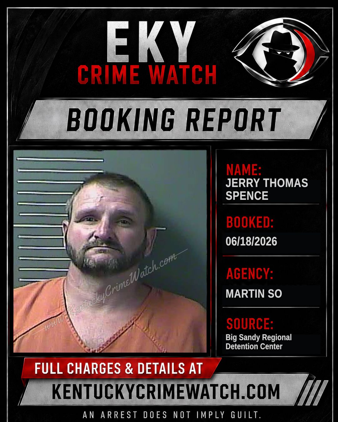JERRY THOMAS SPENCE booking image