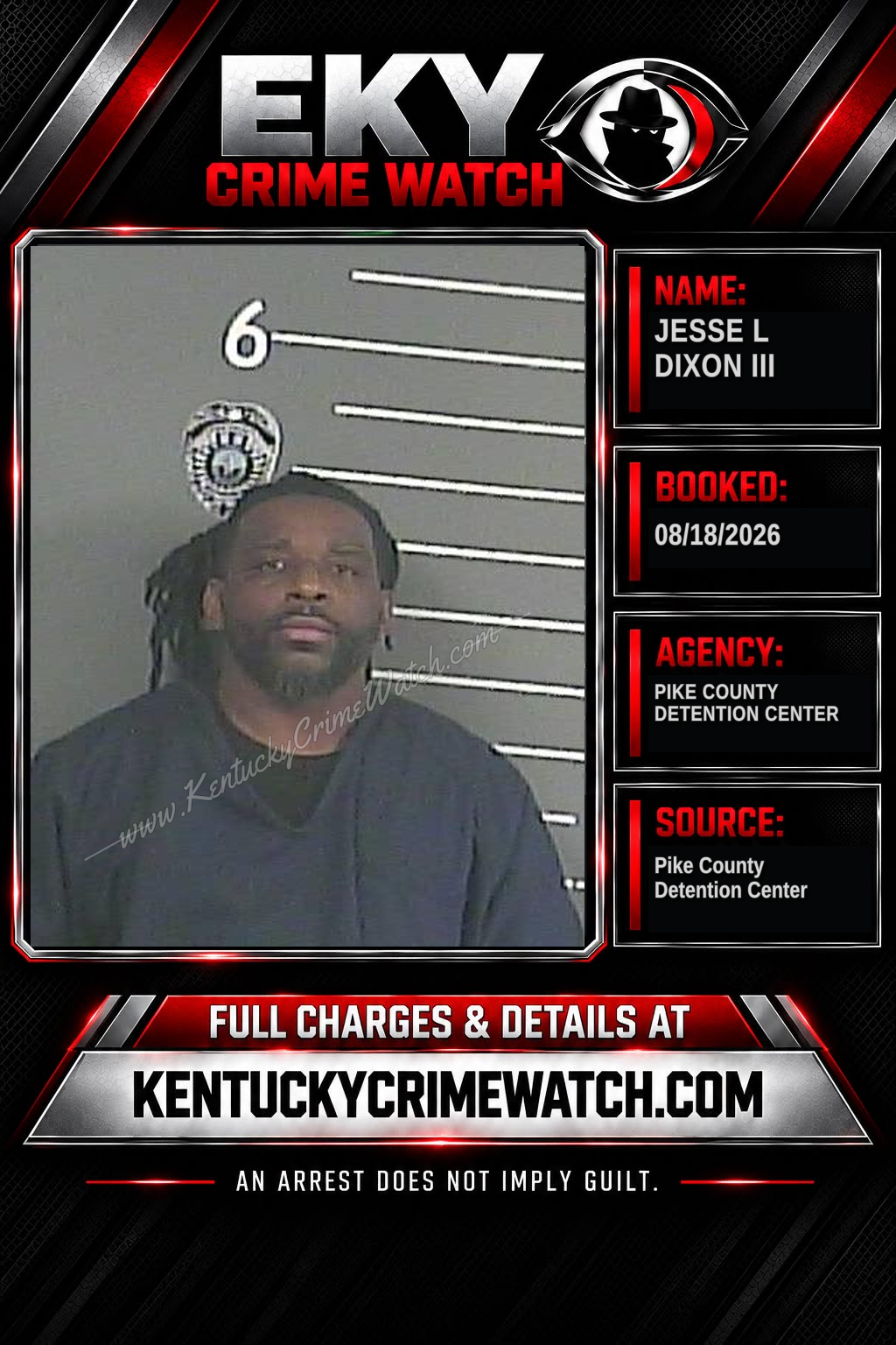 JESSE L DIXON III booking image
