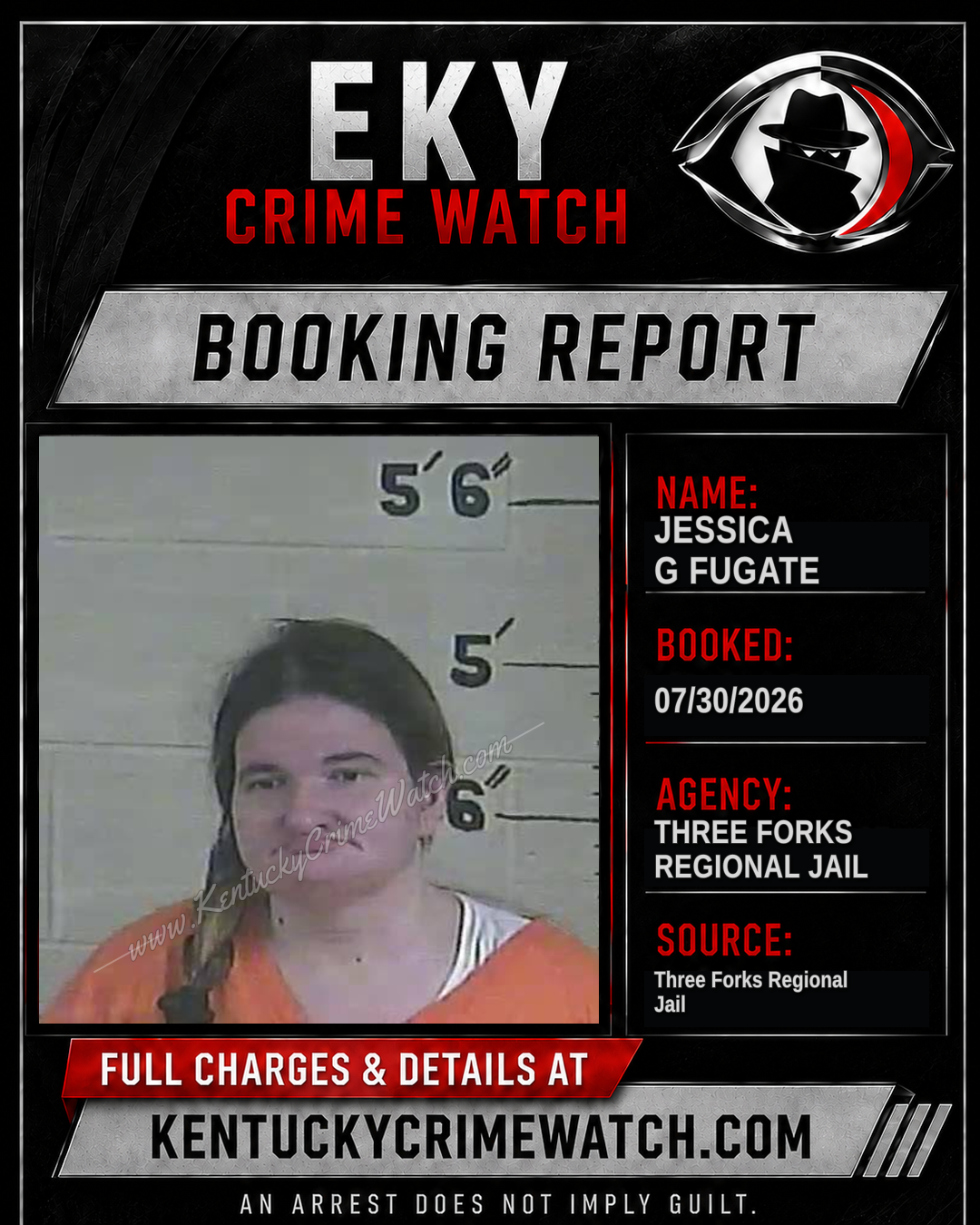 Jessica G Fugate booking image
