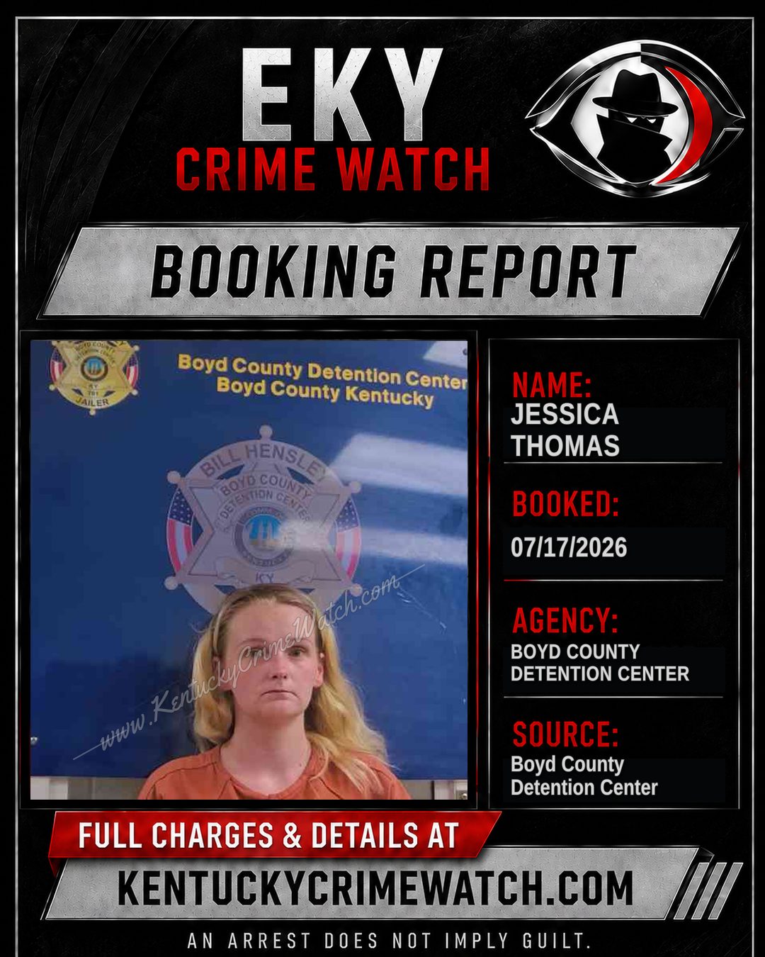 JESSICA THOMAS booking image