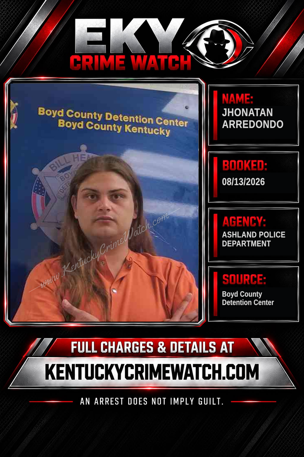 JHONATAN ARREDONDO booking image
