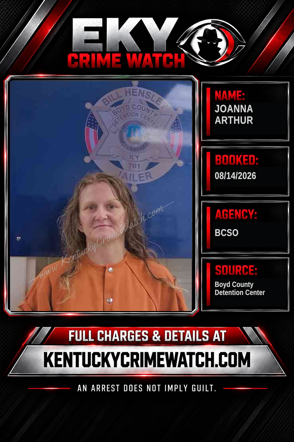 JOANNA ARTHUR booking image