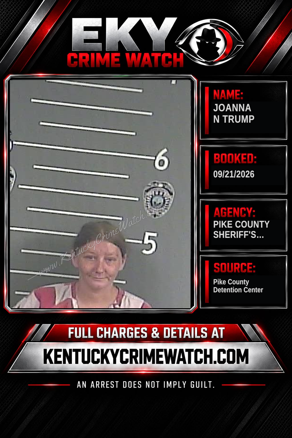 JOANNA N TRUMP booking image