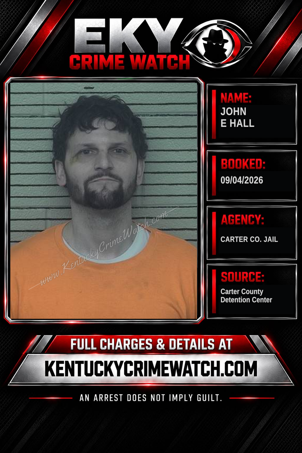 JOHN E HALL booking image
