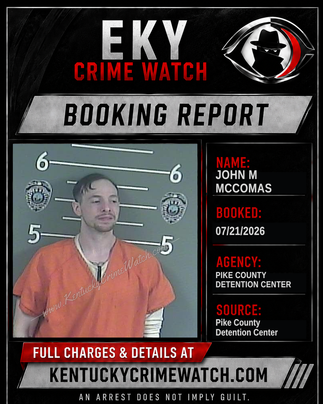 JOHN M MCCOMAS booking image