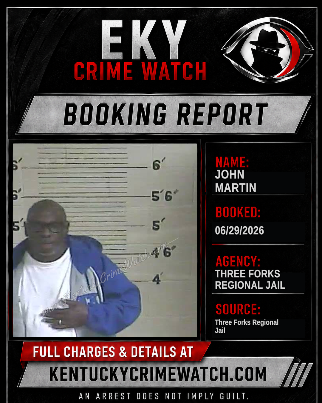 John Martin booking image