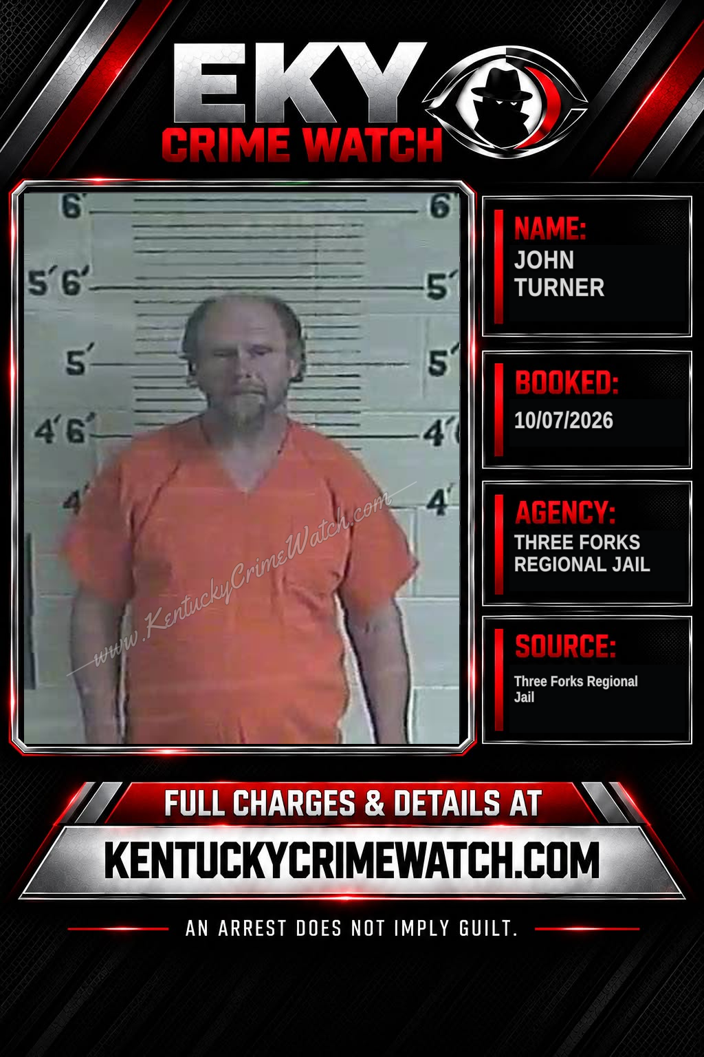 John Turner booking image