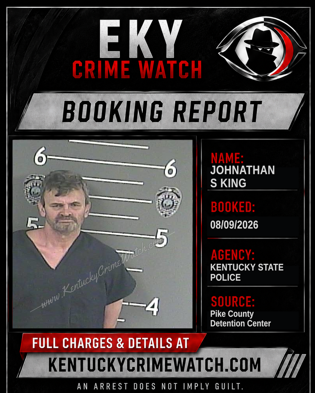 JOHNATHAN S KING booking image