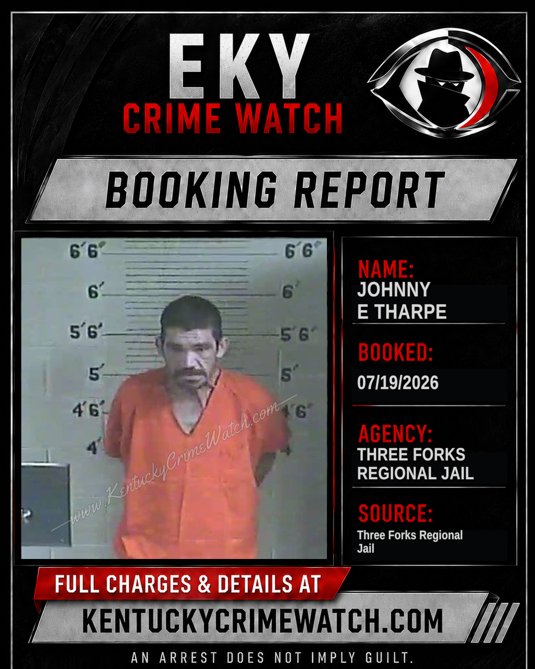 Johnny E Tharpe booking image