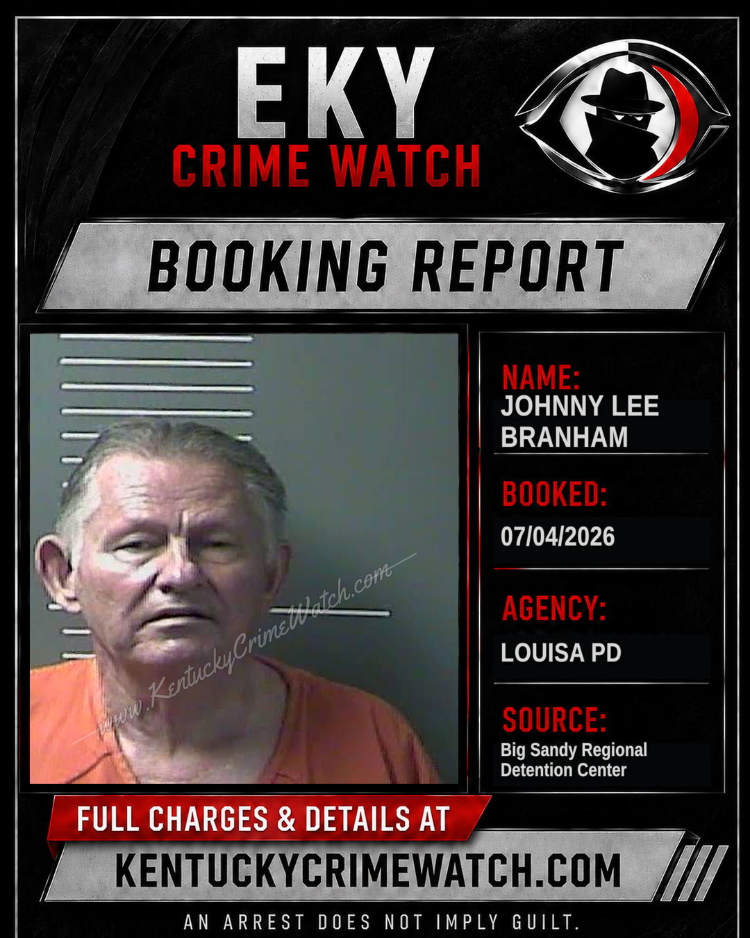 JOHNNY LEE BRANHAM booking image