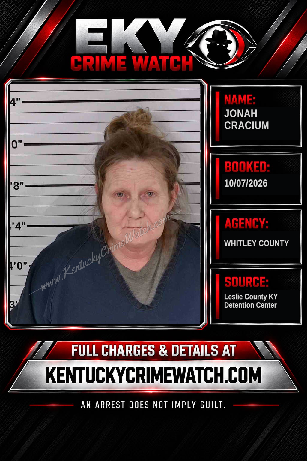 JONAH CRACIUM booking image
