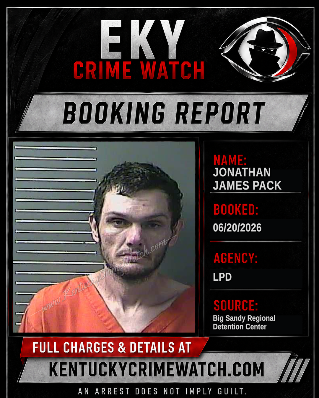 JONATHAN JAMES PACK booking image