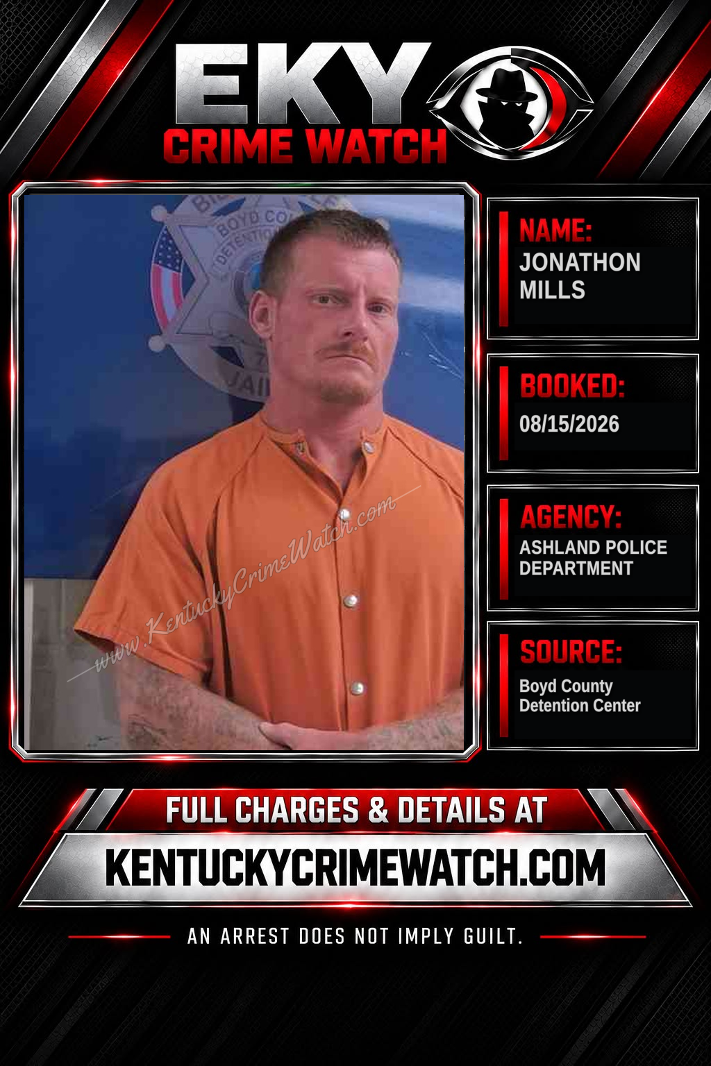 JONATHON MILLS booking image