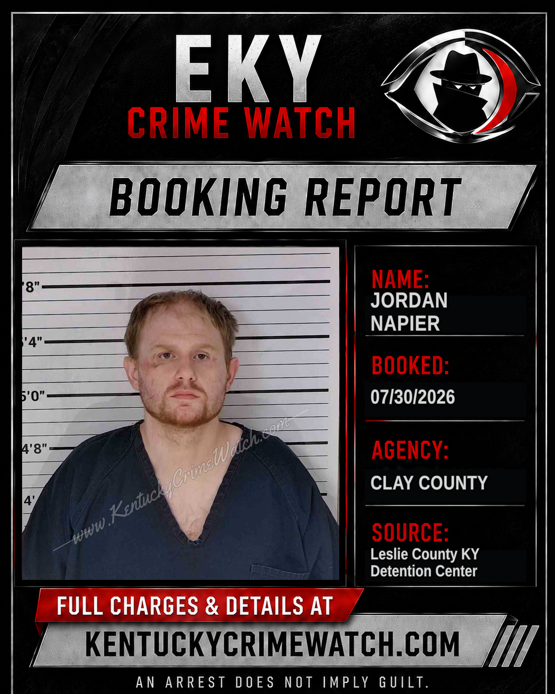 JORDAN NAPIER booking report card