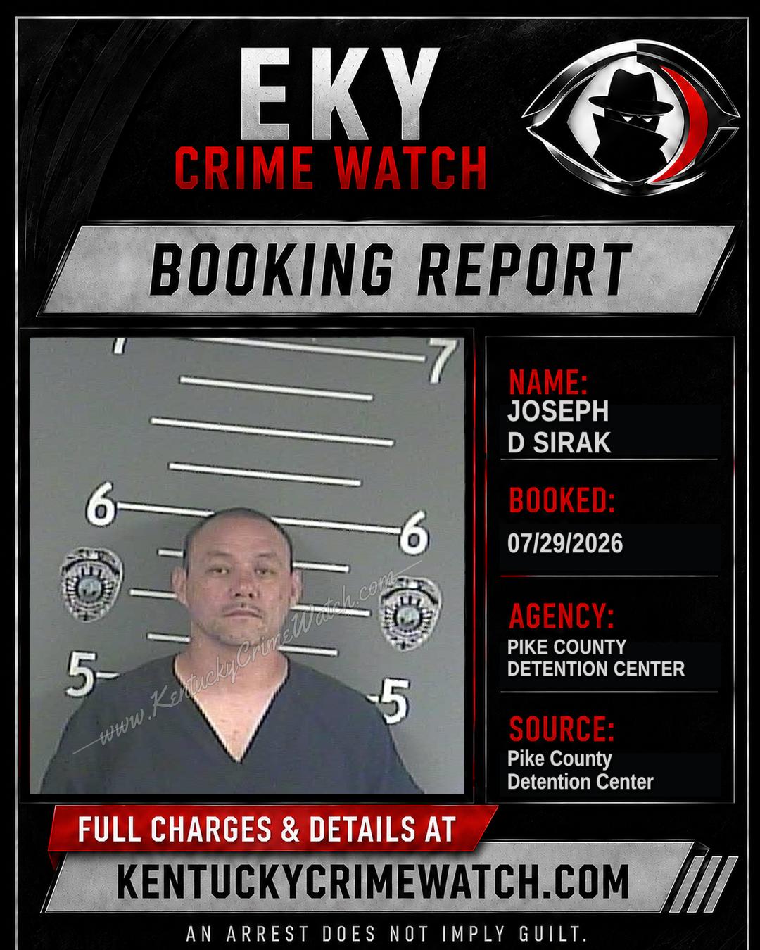 JOSEPH D SIRAK booking image