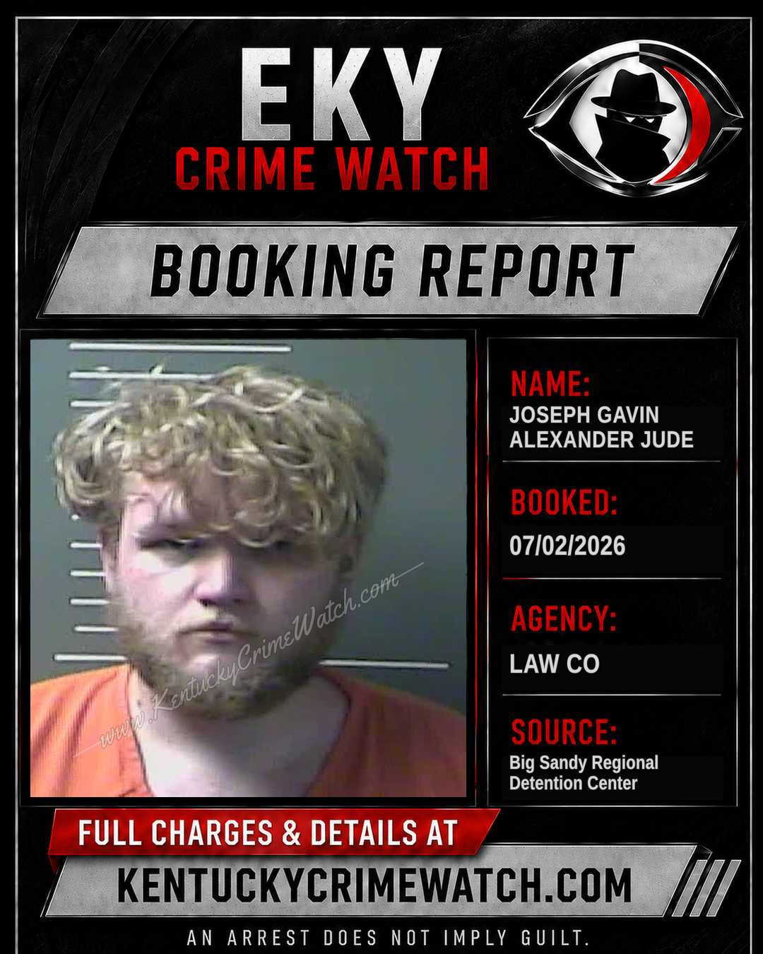 JOSEPH GAVIN ALEXANDER JUDE booking image