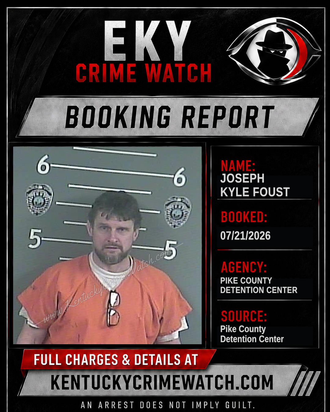 JOSEPH KYLE FOUST booking report card